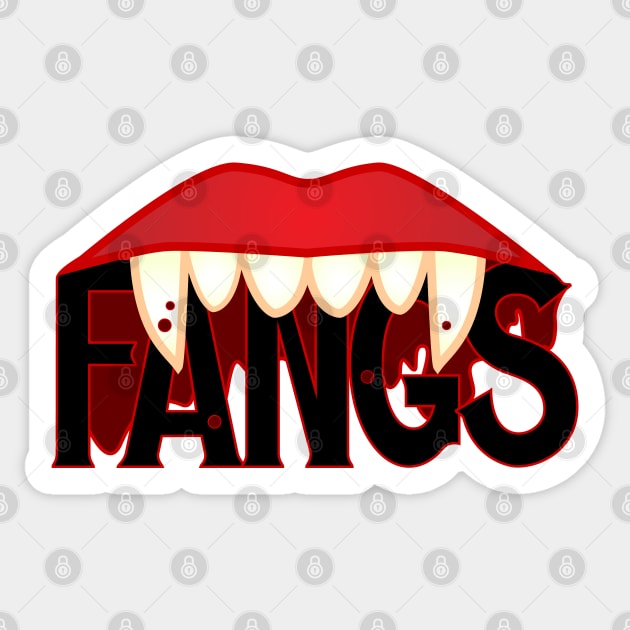 Fangs! Sticker by Jokertoons